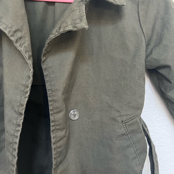 Army Green Baby Toddler Trench Coat Double Breasted Jacket 12-18 Months - Picture 5 of 5